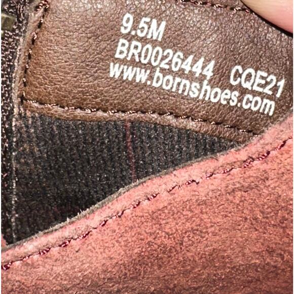 Born Womens Payton Ankle Booties Size 6.5 M Dark Red Suede BR0026444 - Picture 8 of 8